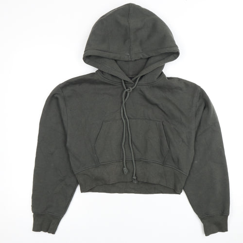 Zara Women's Green Pullover Hoodie Size 8