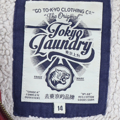 Tokyo Laundry Unisex Red Full Zip Hoodie Size 14