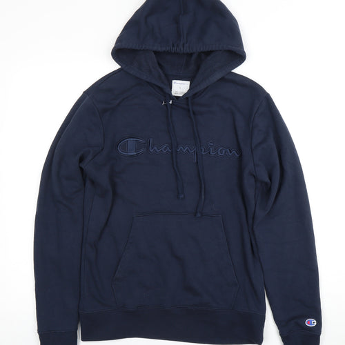 Champion Men's Blue Pullover Hoodie - Size S