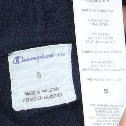 Champion Men's Blue Pullover Hoodie - Size S