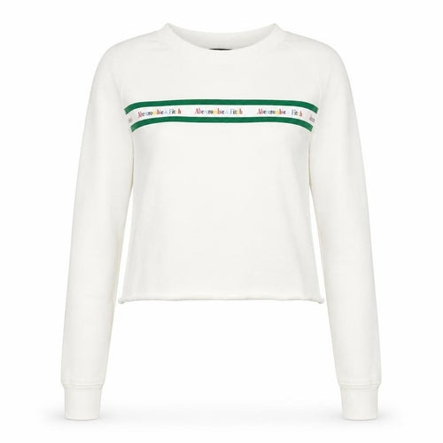Abercrombie & Fitch Women's White Pullover Sweatshirt S