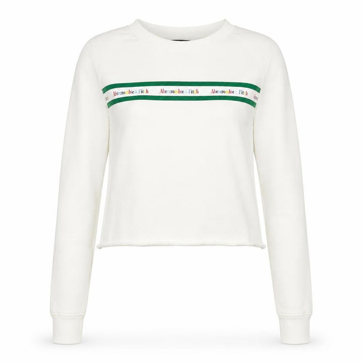 Abercrombie & Fitch Women's White Pullover Sweatshirt S
