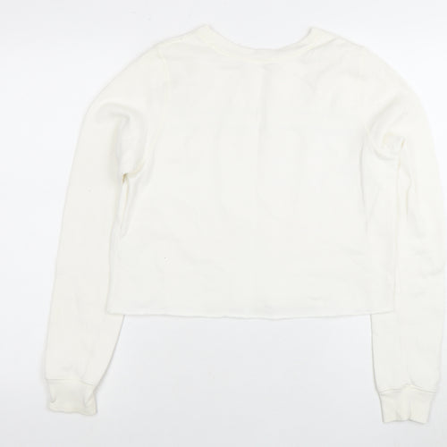 Abercrombie & Fitch Women's White Pullover Sweatshirt S