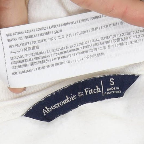 Abercrombie & Fitch Women's White Pullover Sweatshirt S