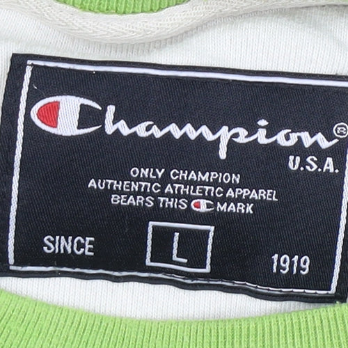 Champion Men's Green Pullover Sweatshirt L