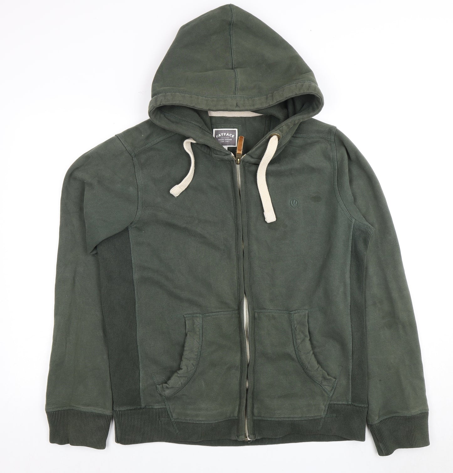 FatFace Men's Green Full Zip Hoodie, M