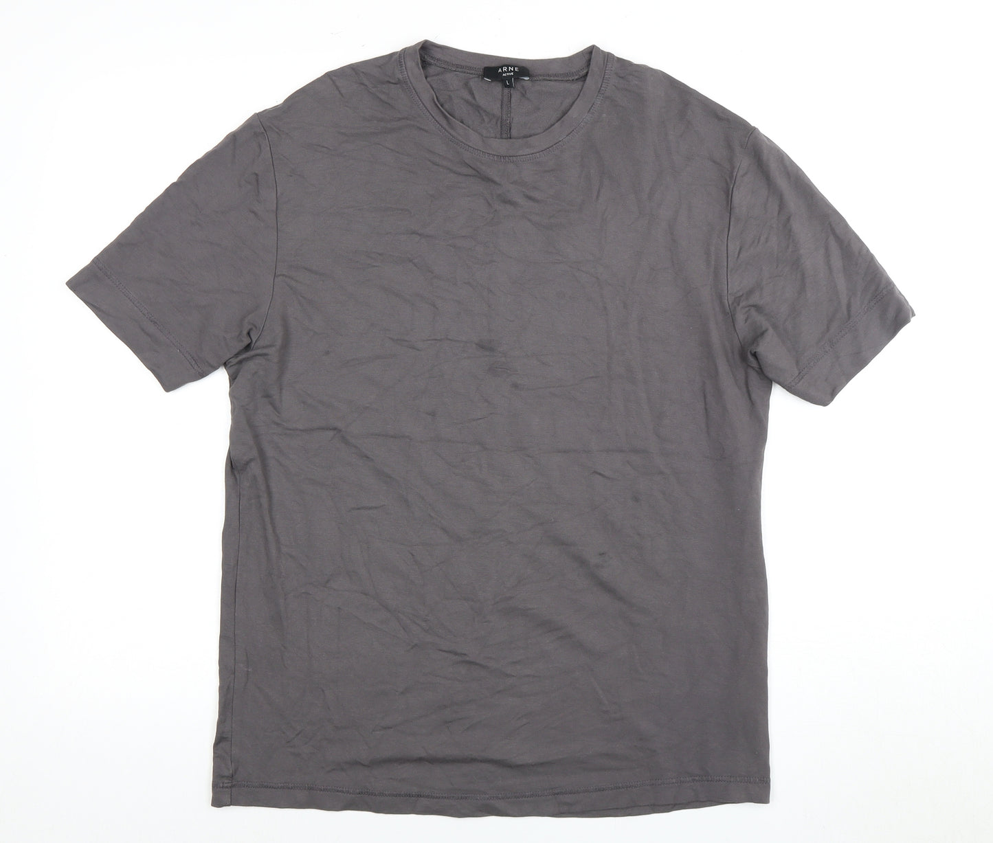 ARNE Active Men's Grey Crew Neck T-Shirt Size L
