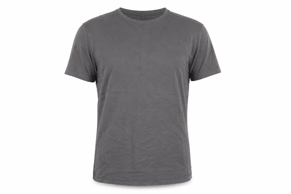 Front view of ARNE Active Men's Grey Crew Neck T-Shirt, size L