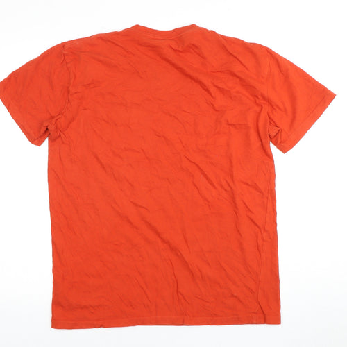 Patta Men's Orange M Crew Neck Logo T-Shirt
