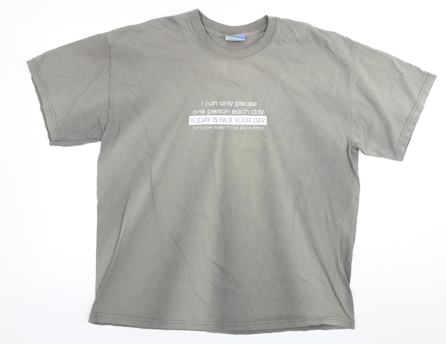 t-chest co.uk Men's Grey XL Quote T-Shirt