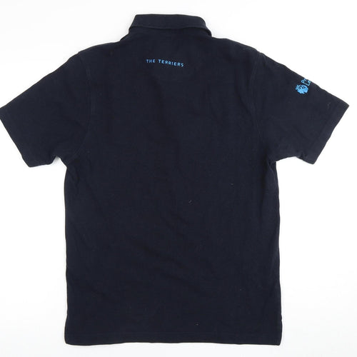 Henbury Men's Black Polo Shirt Medium, Logo Accent
