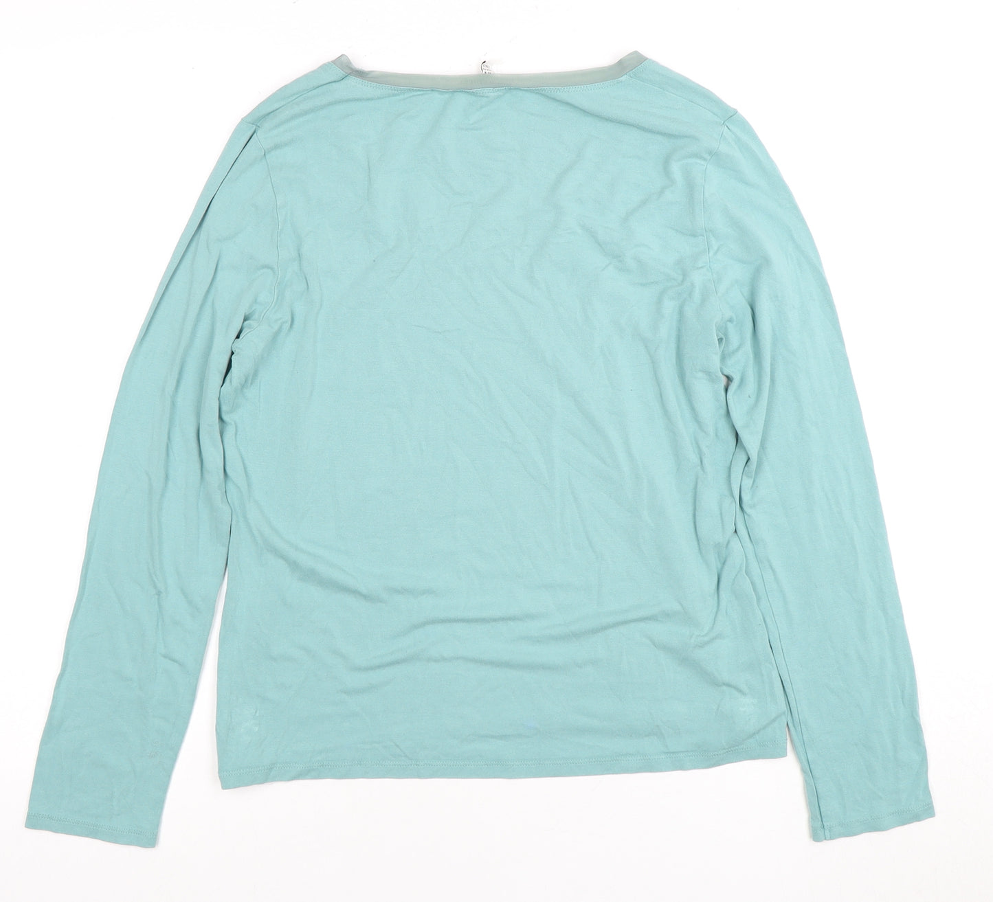 Laura Ashley Women's Blue Long Sleeve T-Shirt Size 14
