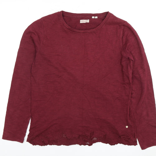Superdry Women's Red Long Sleeve T-Shirt, Size 14
