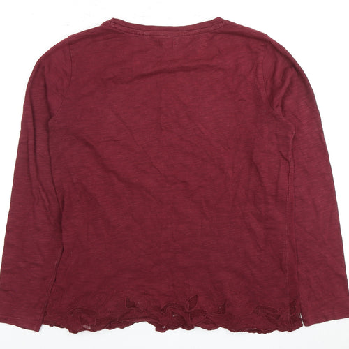 Superdry Women's Red Long Sleeve T-Shirt, Size 14