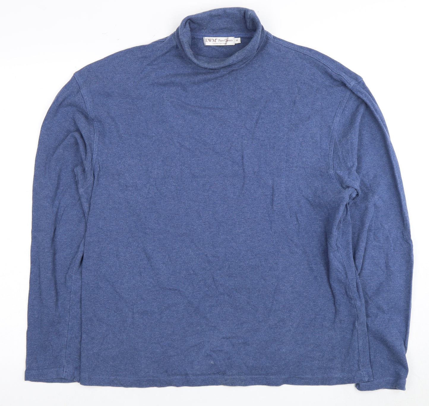 EWM Pure Classics Blue Roll Neck Long Sleeve T-Shirt, M