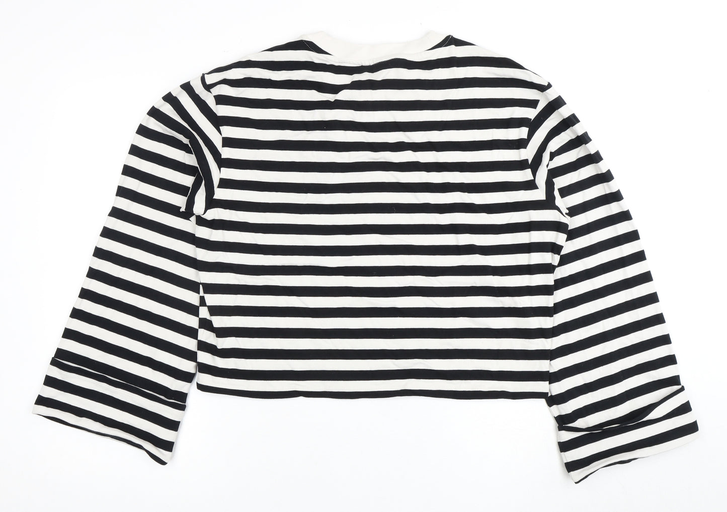 H&M Women's Striped Cropped Long Sleeve T-Shirt