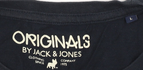 Jack & Jones Men's Black L Graphic Print T-Shirt