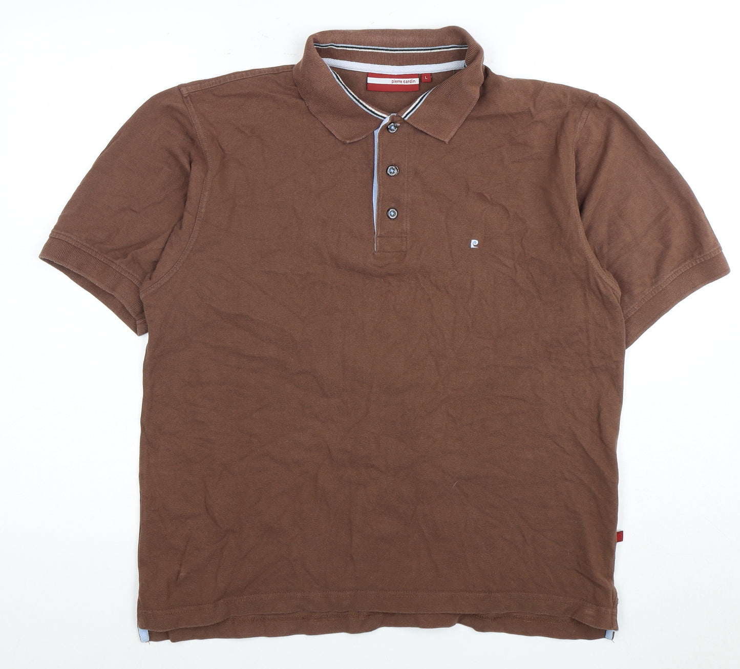 Pierre Cardin Men's Brown Polo Shirt Size L