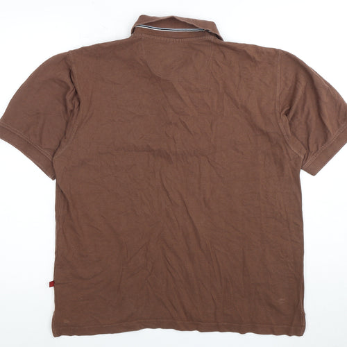 Pierre Cardin Men's Brown Polo Shirt Size L
