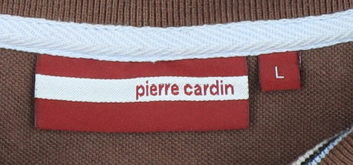 Pierre Cardin Men's Brown Polo Shirt Size L
