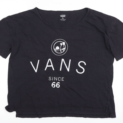 Vans Women's Black Basic T-Shirt, Size S, Casual Wear