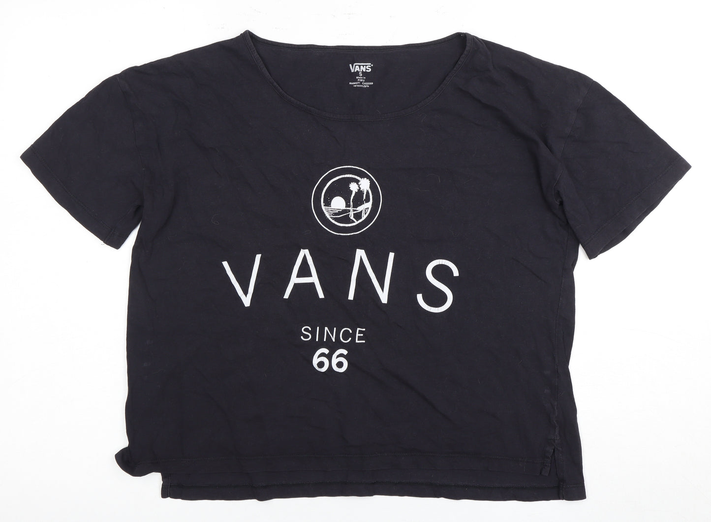 Vans Women's Black Basic T-Shirt, Size S, Casual Wear