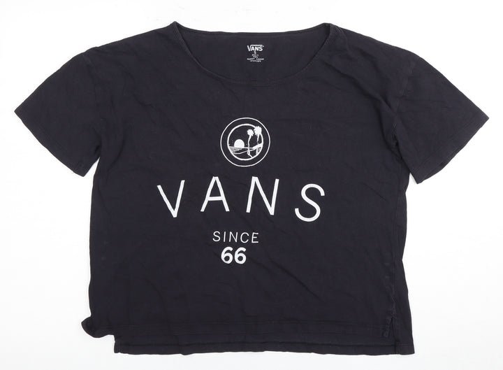 Vans Women's Black Basic T-Shirt, Size S, Casual Wear