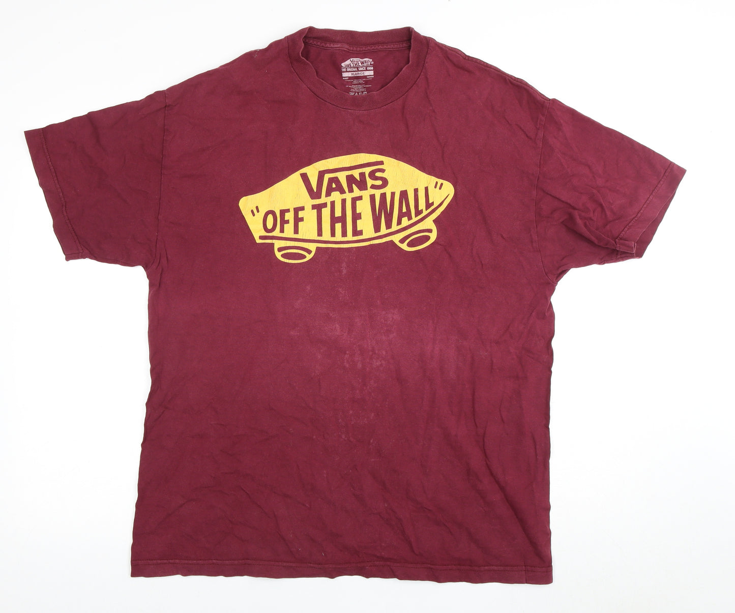 Vans Men's Red XL T-Shirt with Logo