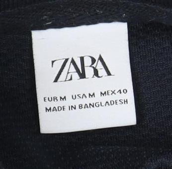 Zara Men Blue Long Sleeve Polo Shirt