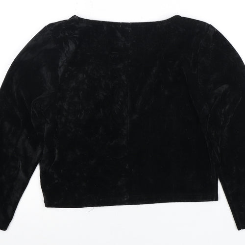Staring at Stars Women's Black Velvet Top, L