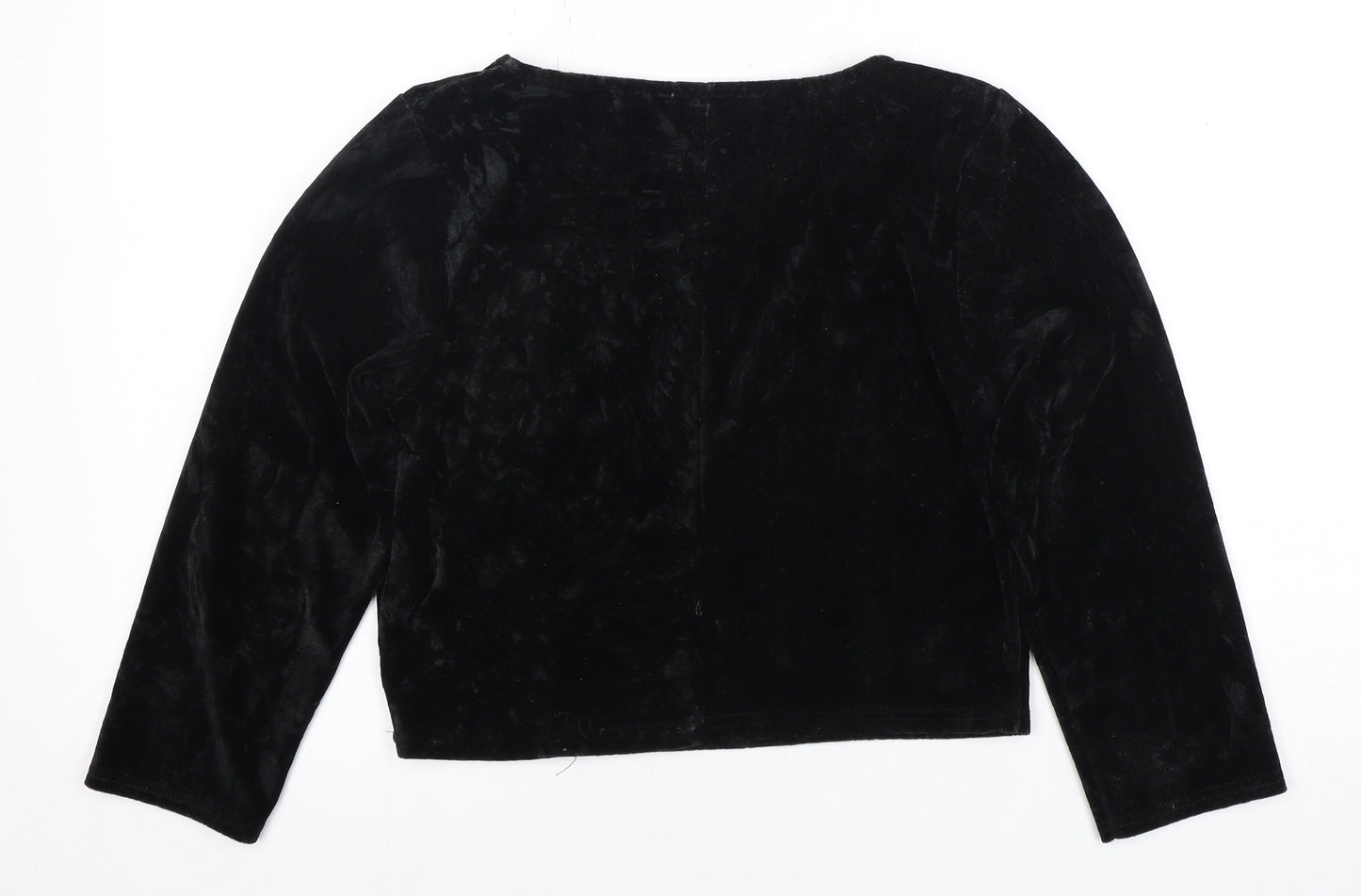 Staring at Stars Women's Black Velvet Top, L