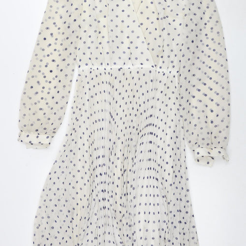 Berketex Women's White Polka Dot Dress Size 12
