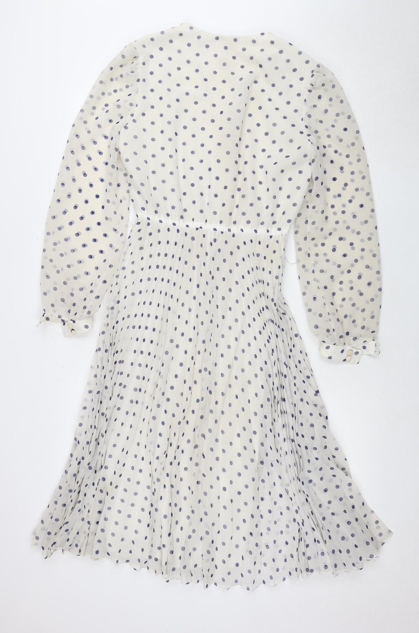 Berketex Women's White Polka Dot Dress Size 12