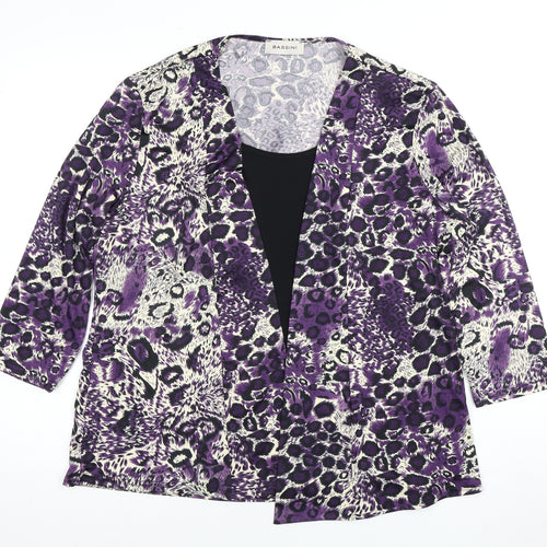 Bassini Womens Multicoloured Animal Print Top Size 20