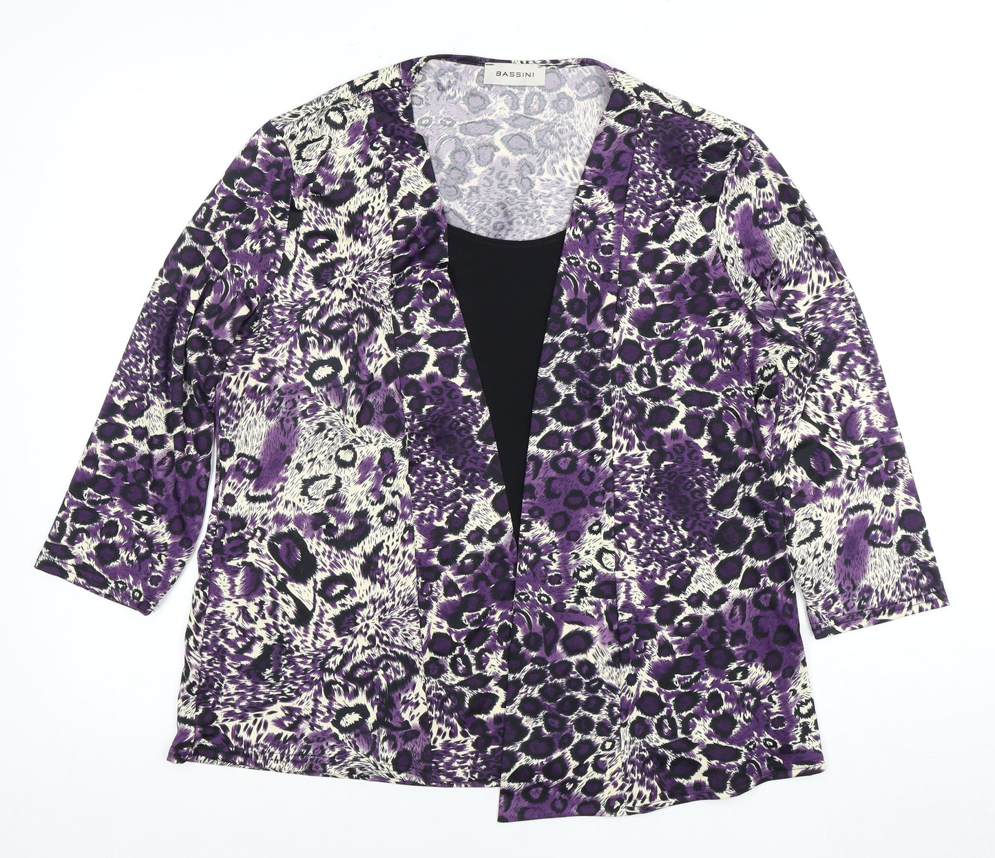 Bassini Womens Multicoloured Animal Print Top Size 20