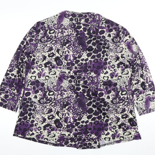 Bassini Womens Multicoloured Animal Print Top Size 20