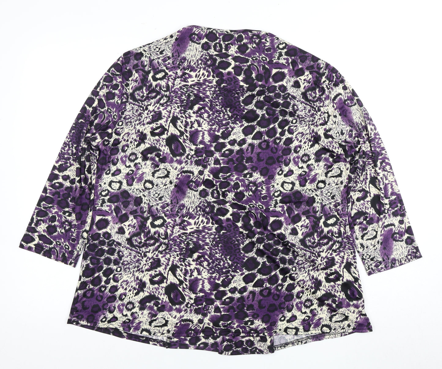 Bassini Womens Multicoloured Animal Print Top Size 20