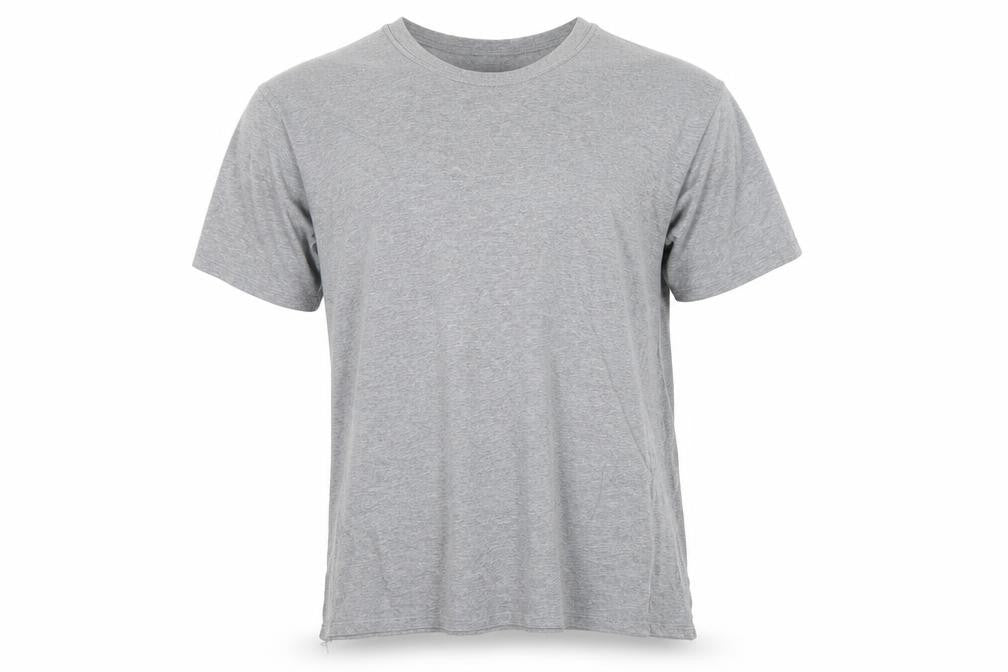 Front view of Nike boys’ grey graphic print t-shirt xl athletic cut