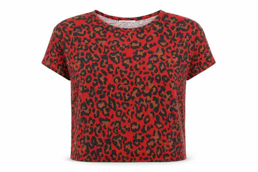 Front view of Zara Women's Multicoloured Animal Print T-Shirt, size 8