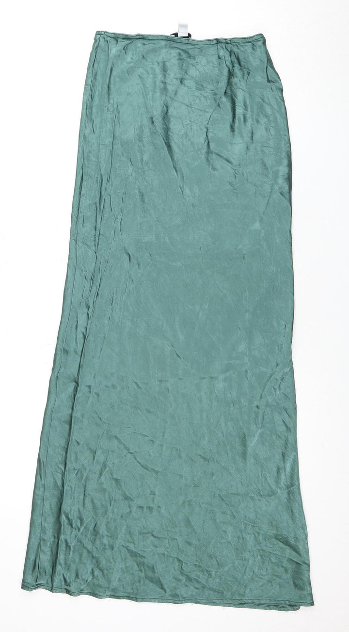 Topshop Women’s Green Long Skirt Tall Size 8