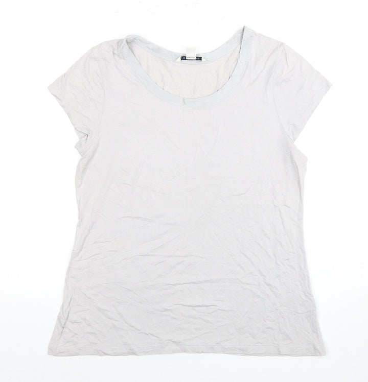 Banana Republic Women's Grey T-Shirt, Size L, Casual Spring Top
