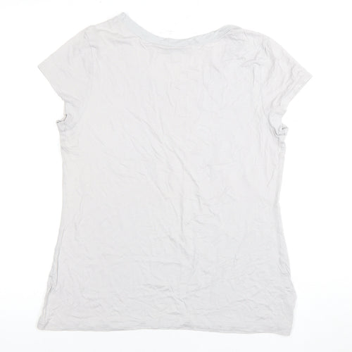Banana Republic Women's Grey T-Shirt, Size L, Casual Spring Top
