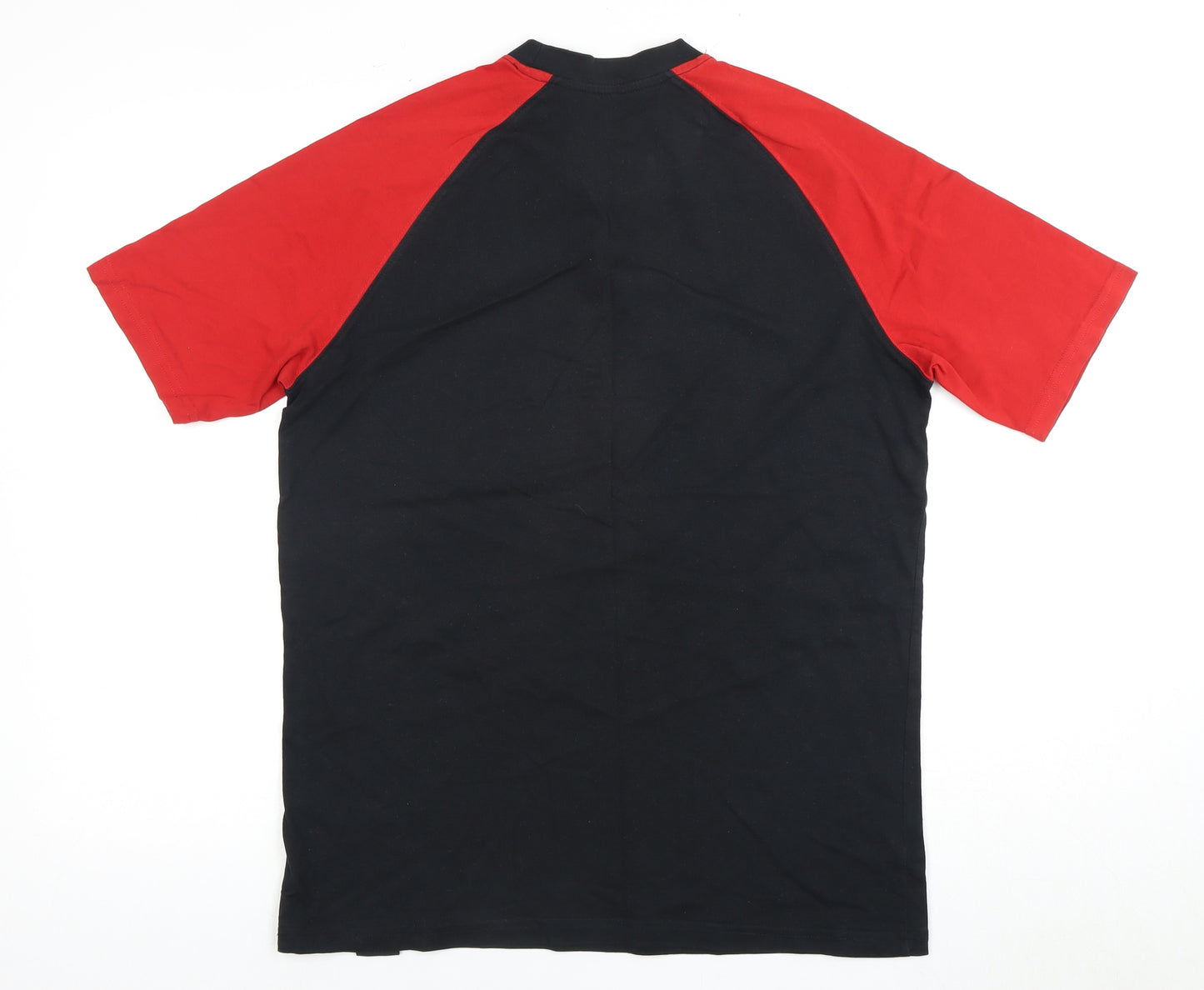 WORKWEAR Men's M Black Red Crew Neck T-Shirt