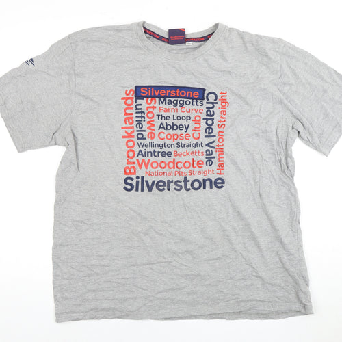 Silverstone Men's Grey 2XL Graphic T-Shirt