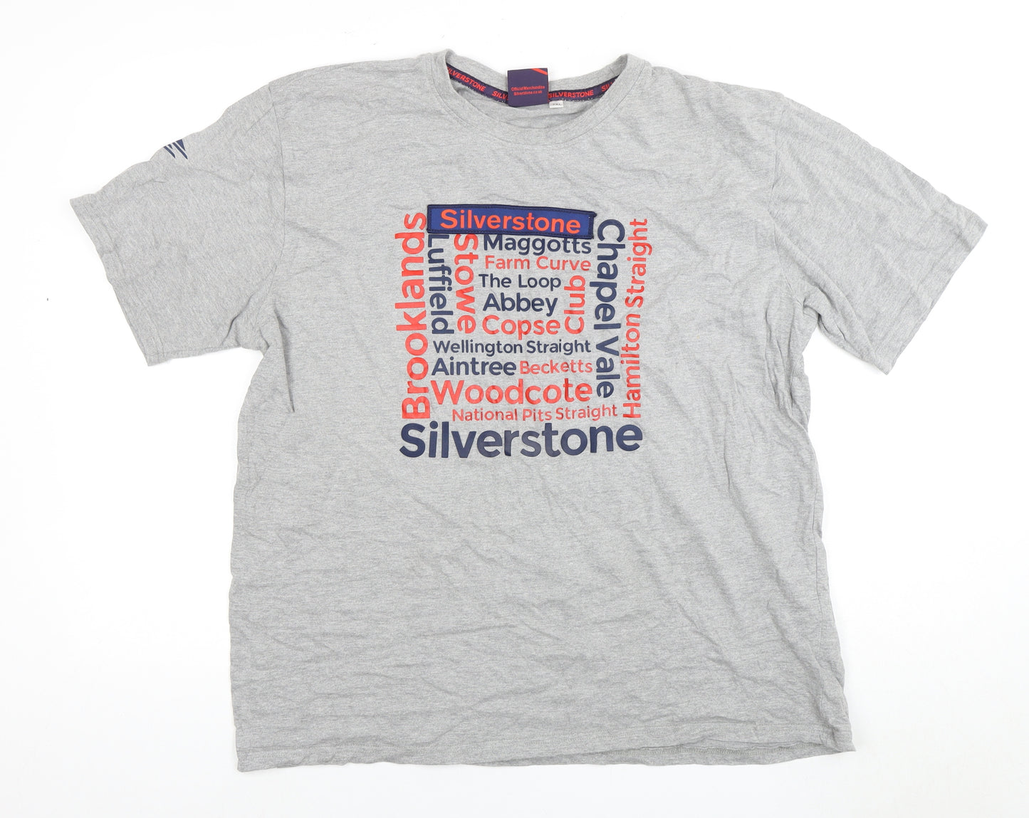 Silverstone Men's Grey 2XL Graphic T-Shirt