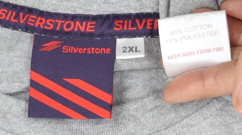Silverstone Men's Grey 2XL Graphic T-Shirt
