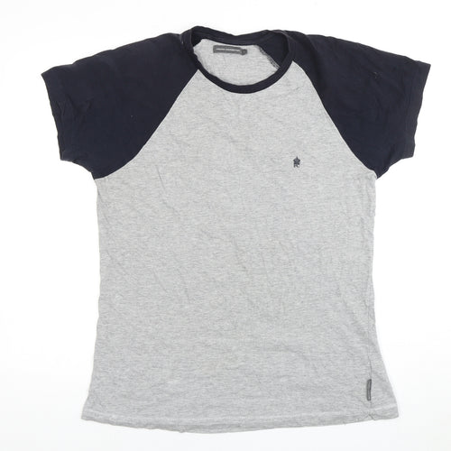 French Connection Men's Grey Black Large T-Shirt