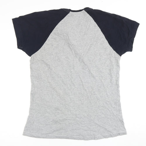 French Connection Men's Grey Black Large T-Shirt