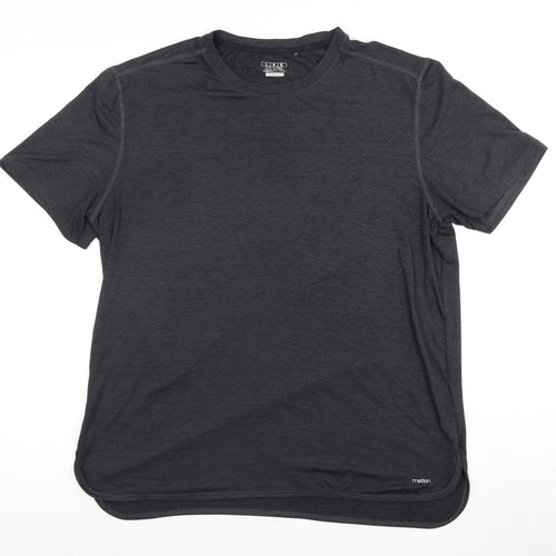 Creo Men's Black T-Shirt - Size L, Crew Neck, Casual