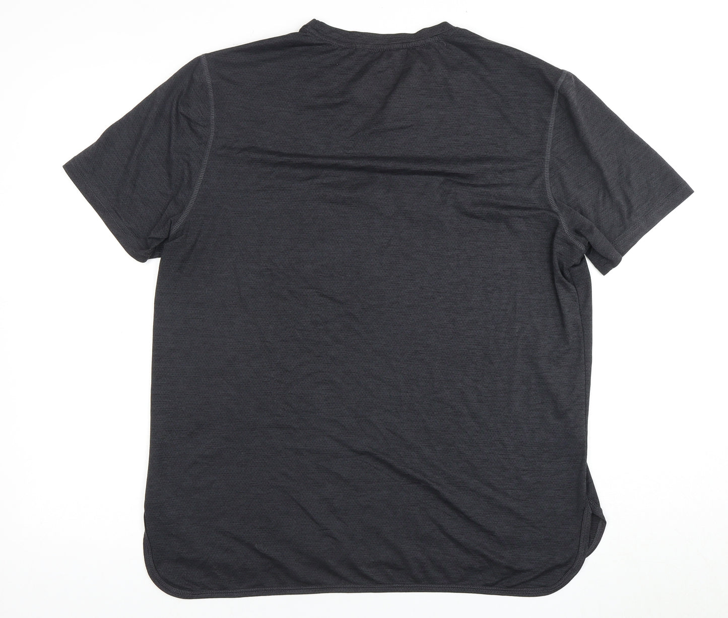 Creo Men's Black T-Shirt - Size L, Crew Neck, Casual